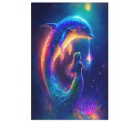 Dauphin Puzzles De 1000 Pièces, Puzzle pour Adultes en Bois, Jeu D'adresse Toute La Famille, 78×53cm