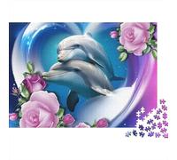 Dauphin Puzzles pour Adultes Fun 1000 Piece Chromatique Autre Royaume Anti-Stress, Décoration Maison, Jeu Éducatif, Jeu Intellectuel, Défi Stimulant (1000pcs (75x50cm))