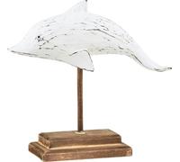 Dauphin sculpté à la main en bois d'albasia pour la décoration maritime