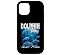 Dauphin Vibes Nager sans mer mer océan Vie liberté démocratie Coque pour iPhone 12/12 Pro