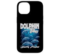 Dauphin Vibes Nager sans mer mer océan Vie liberté démocratie Coque pour iPhone 14