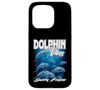 Dauphin Vibes Nager sans mer mer océan Vie liberté démocratie Coque pour iPhone 15 Pro