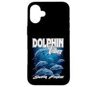Dauphin Vibes Nager sans mer mer océan Vie liberté démocratie Coque pour iPhone 16 Plus