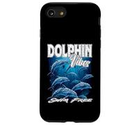 Dauphin Vibes Nager sans mer mer océan Vie liberté démocratie Coque pour iPhone SE (2020) / 7/8