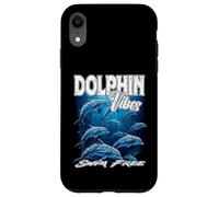 Dauphin Vibes Nager sans mer mer océan Vie liberté démocratie Coque pour iPhone XR