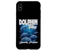 Dauphin Vibes Nager sans mer mer océan Vie liberté démocratie Coque pour iPhone XS Max