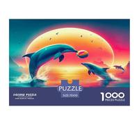 Dauphin1000 Pièces Puzzle À ThèmeAnimaux Dauphins pour Adultes De Jeu pour Adultes Premium avec Défis Créativité Et CommeCadeau70x50cm/1000pcs