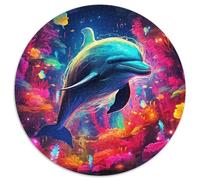DauphinPuzzles en Bois 1000 Pièce pour Adultes Rond fantaisieJouet Puzzle À Défi Créatif Stimulant1000pcs (67.5x67.5cm)
