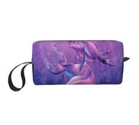 Dauphins, Animaux, Trousse de Maquillage Trousse à cosmétiques Trousse de Toilette de Voyage Portable Pochette de Maquillage