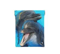 Dauphins au Visage Souriant imprimé, Sac de Rangement pour Femmes, Portefeuille supérieur à Presser, Petit Porte-Monnaie, Pochette de Changement