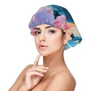 Dauphins in Love Print Bonnet de nuit en satin pour adulte - Bonnet de nuit en soie pour homme et femme - Noir, noir, taille unique