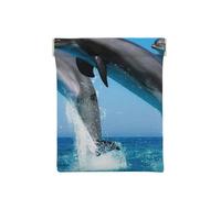 Dauphins sautant en Hiver, Sac de Rangement pour Femmes, Portefeuille supérieur à Presser, Petit Porte-Monnaie, Pochette de Changement