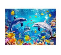 Dauphins sous-Marin 1000 Pièces Mini Puzzle pour Adultes | 38x26cm Carton, Décoration Maison, Coupe Précise, Cadeau Réunion, Formation Cerveau