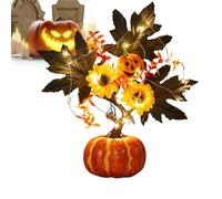 d'automne Lumineuse - Pièce maîtresse de la Saison d'automne à Piles, décorations de Thanksgiving avec lumières LED, pour Mariage, Maison, Cuisine, Pendaison de crémaillère