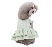 dauyavv Robe de printemps et d'été tendance avec impression de notes de musique pour chiot Vert Taille S