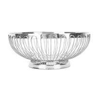 DAUZ Bol à Fruits, Poli Miroir, Universel, Creux, Grande capacité, Style Moderne, Facile à Nettoyer. Corbeille à Fruits en INOX pour Le Salon (L)