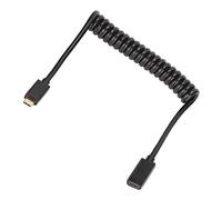 DAUZ Câble d'alimentation USB C 3.1 USB C Femelle vers USB C Mâle 10 Gbps 4 Pieds Conception à Ressort Hélicoïdal Câble USB C Le Plus Durable 4K 60Hz pour Le Transfert de Données