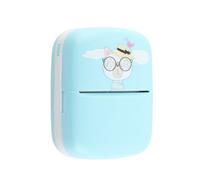 DAUZ Imprimante Thermique Portative, Imprimante Photo de Poche sans Encre, Rechargeable par, Support d'apprentissage Multifonctionnel (Blue)