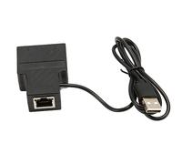 DAUZ Répartiteur Ethernet, 1 à 2 Répartiteur Ethernet 100 Mbps Port RJ45 avec Câble d'alimentation USB pour Ordinateurs