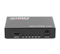 DAUZ Répartiteur HDTV, Répartiteur Vidéo Boîtier Métallique Connexion Facile 1 Entrée 4 Sorties pour Ordinateur