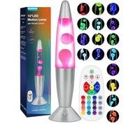 Davalampa Lampe a Lave LED 17 Couleurs avec Télécommande. Lampes à mouvement liquide pour Enfants Adultes. Veilleuse personnalisée pour Chambre Salon. Cadeau Anniversaire Noel Lumière (Rose)
