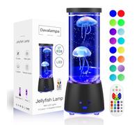 Davalampa Lampe Méduse avec 17 Couleurs et Télécommande. Lampe à lave USB LED Jellyfish Lamp Flottante Lumineuse Aquarium. Veilleuse D'ambiance pour Enfants Adultes - Cadeau Anniversaire Noel Lumière