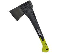 Davaon Pro 46cm Log Splitting Axe - Up To 20cm Logs - High Carbon Steel Blade - Balanced For Swing Power - 950g Non Come Off Head - Strong Fibreglass Handle - Storage Case - Firewood Garden Camping