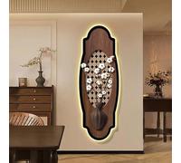 DAVBIR Peinture 3D Décoration Entrée Murale, Sculptures Murales avec Lumière LED, 3D Tableau Decoration Murale Peinture Pour Entrée Et Salon(Brown 2,40 * 120cm/16 * 47.5in)