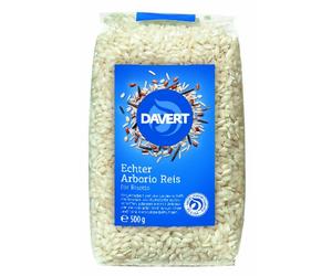 Davert Arborio Lot de 4 sachets de riz blanc pour Risotto 500 g