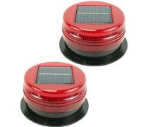 D'avertissement LED - Lumière D’avertissement Magnétique | Feux Clignotants De Balise Solaire | Gyrophare LED Sans Fil | Balise D'Urgence | Gyrophare Vehicule Pour Camion Voiture Véhicule Tracteur SUV
