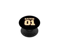 David 01 Nom athlétique Numéro Lettrage Varsity PopSockets PopGrip Adhésif