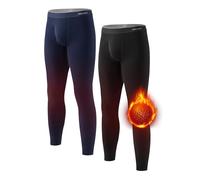 DAVID ARCHY Bas Thermiques Homme Caleçons Longs sous-vêtements Thermiques Pantalon Maillots de Corps De -10°C À 0°C Contient Un mélange de Laine et de Soie de mûrier Luxueusement Doux Hiver Ski