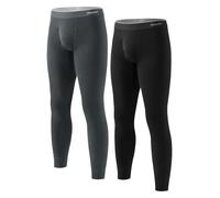 DAVID ARCHY Bas Thermiques Homme Caleçons Longs sous-vêtements Thermiques Pantalon Maillots de Corps De -10°C À 0°C Contient Un mélange de Laine et de Soie de mûrier Luxueusement Doux Hiver Ski