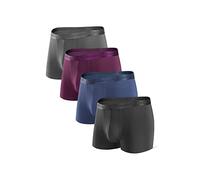 DAVID ARCHY Boxer Homme 60S Mirco Modal Caleçon Court sous-Vêtement Ultra-Doux Respirant Confortable Lot de 4