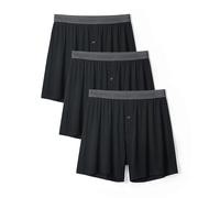 DAVID ARCHY Boxer Homme - Boxers Doux en Rayonne de Bambou pour Homme avec Braguette Boutonnée Caleçon Flottant Homme