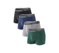 DAVID ARCHY Boxer Homme sans Couture Lot de 4 Caleçon Short en Fibre de Bambou Pouche sous-Vêtement Élastique Ultra-Doux