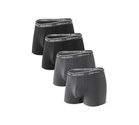 DAVID ARCHY Boxer Homme sans Couture Lot de 4 Caleçon Short en Fibre de Bambou Pouche sous-Vêtement Élastique Ultra-Doux
