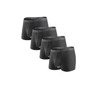 DAVID ARCHY Boxer Homme sans Couture Lot de 4 Caleçon Short en Micro Modal Poches Séparées sous-Vêtement Élastique Ultra-Doux,L,Noir