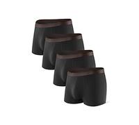 DAVID ARCHY Boxer Homme sans Couture Lot de 4 en Fibres de Bambou Poche sous-Vêtement Élastique Séchage Rapide Confortable