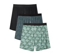 DAVID ARCHY Boxers pour hommes à coupe décontractée en bambou et rayon, boutonné avec braguette à rabat, L