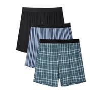 DAVID ARCHY Boxers pour hommes à coupe décontractée en bambou et rayon, boutonné avec braguette ouverte, XXL