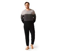 DAVID ARCHY Ensemble de Pyjama pour Homme en Polaire Douce pour Homme, Pyjama Chaud en Polaire pour Homme, Pyjama Confortable vêtements de détente et Pantalon de Pyjama pour Homme