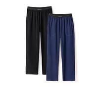 DAVID ARCHY Lot de 2 Pantalons de Pyjama en Coton pour Homme avec Poches