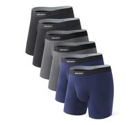 DAVID ARCHY Lot de 6 Boxers pour Homme, sous-vêtements pour Homme en Modal et Coton, avec Poche, Doux, Respirant et Confortable, pour Tous Les Jours