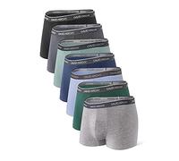 DAVID ARCHY Short en Fibre de Bambou, sous-Vêtement Élastique Ultra-Doux pour Hommes Moyen Multicolore - Lot de 7