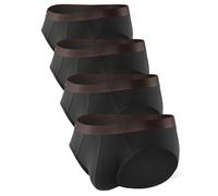 DAVID ARCHY Slip Homme, Lot de 4 Slips sous-vêtements pour Homme en Rayonne de Bambou Coupe Haute, Doux et Respirant, Taille Élastique,sans étiquette