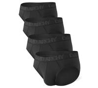 DAVID ARCHY Slips Homme 40S Fibre de Bambou sous-vêtements avec Open-Fly Antibactérien Confortable Respirants Lot de 4