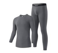 DAVID ARCHY sous-Vêtement Thermique Ensemble Homme Couche de Base Haut Maillot de Corps Bas Pantalon Chaud Evacuant l'humidité Hiver Ski Montagne Cyclisme Moto