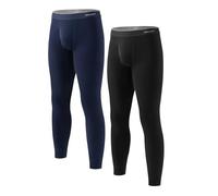 DAVID ARCHY sous-Vêtement Thermique Ensemble Homme Couche de Base Haut Maillot de Corps Bas Pantalon Chaud Evacuant l'humidité Hiver Ski Montagne Cyclisme Moto