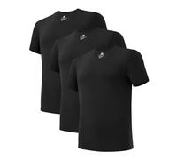 DAVID ARCHY T-Shirts à Manches Courtes Homme Coton Mélange Sorona Col V Maillots de Corps sous-vêtements Évacuation de l'humidité Forte Résilience Lot de 3